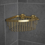 Miller Basket Miller Signature Corner Shower Basket in Brushed Brass