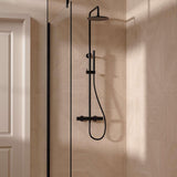 Crosswater Exposed Shower Set Matt Black Crosswater Central Thermostatic Multifunction Shower Kit
