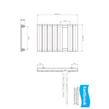 Eastbrook Designer Towel Rail Eastbrook Staverton Tube on Tube Straight Vertical Heated Towel Rail in Chrome