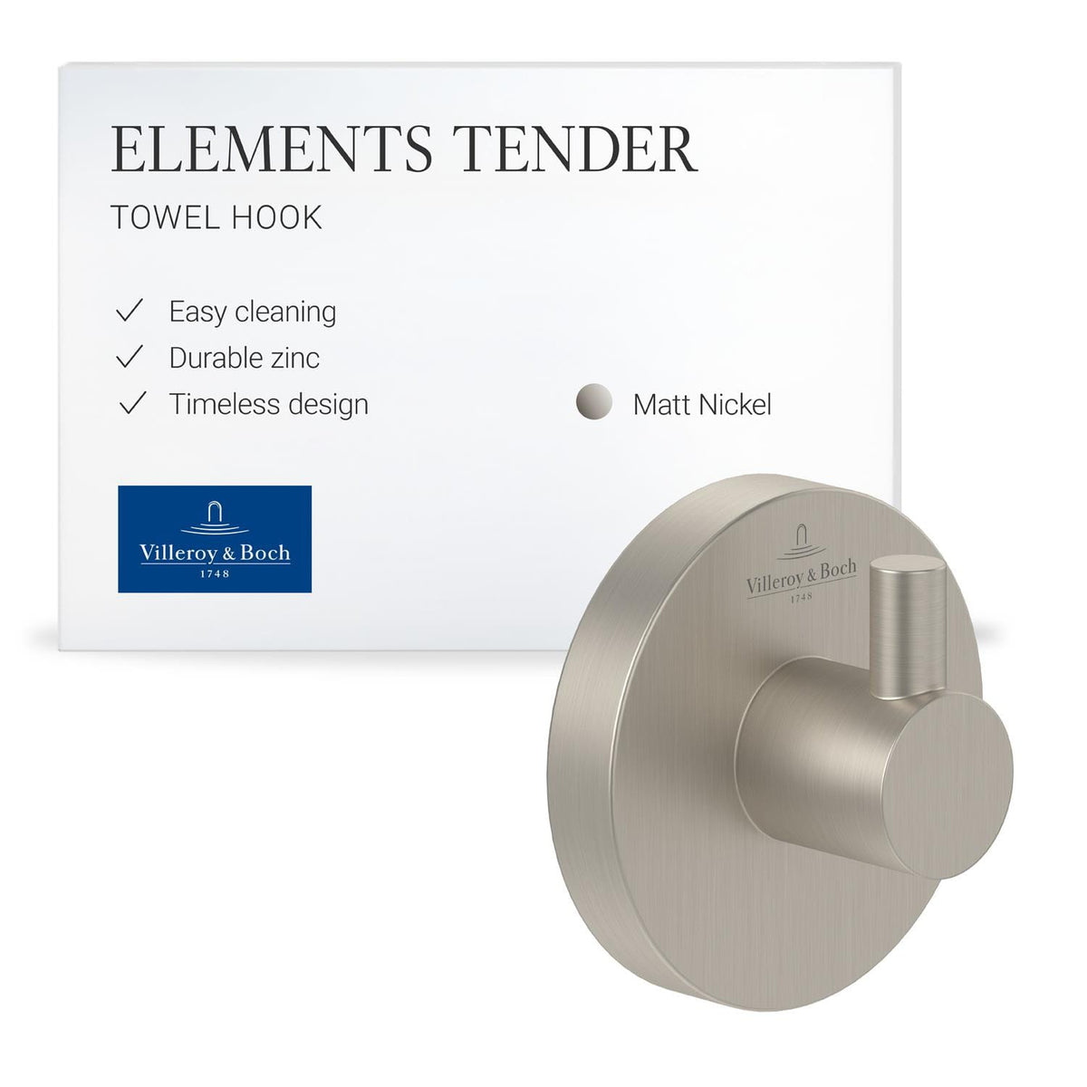 Villeroy & Boch Toilet Roll Holder Villeroy and Boch Elements -  Tender Robe Hook
