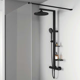 Ideal Standard Exposed Shower Set Ideal Standard Ceratherm ALU+ Exposed Shower Valve Set with Fixed Riser, Showerhead, Handset and Shelves