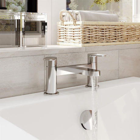 Aquarius Bathrooms Bath Mixer Chrome Aquarius Deco 2 Hole Deck Mounted Bath Mixer Tap