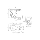 Aquarius Emma Rimless Close Coupled Fully Shrouded Comfort Height Toilet with Soft Close Seat