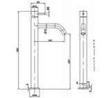 Crosswater Tall Basin Tap Crosswater MPRO Deck Mounted Tall Basin Mixer Tap
