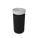 Saneux Oxford 400mm Floor Standing Round Fluted Vanity Unit with Basin