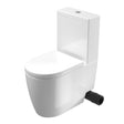 Saneux Close Coupled Toilet Right Hand Saneux Uni Close Coupled Rimless Toilet - Right or Left Hand Soil Exit - with Soft Close Seat