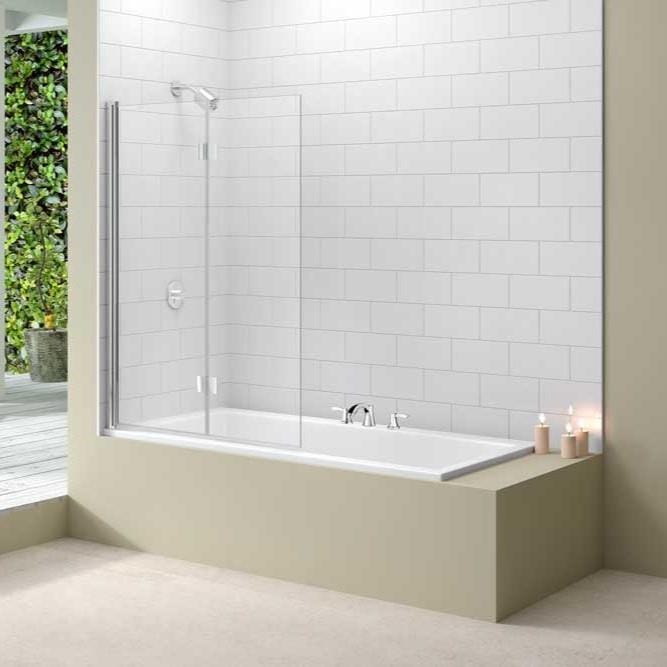 Merlyn Bath Screen Merlyn 8mm 2 Panel Folding Hinged Bath Screen