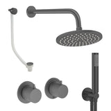 UK Bathroom Store Concealed Shower Set Crosswater Module Shower Set 6 - 3 Outlet with Overhead Shower, Handset and Overflow Bath Filler