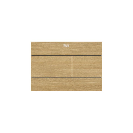 Roca Flush Plate Wood Oak Roca Duplo-S Flush Plate with Square Buttons