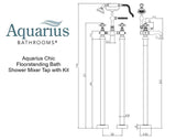 Aqaurius Freestanding Bath Filler Aquarius Chic Floorstanding Bath Shower Mixer Tap