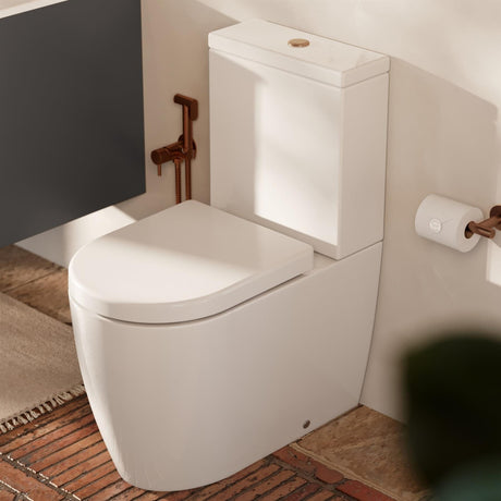 Saneux Close Coupled Toilet Saneux Uni Close Coupled Rimless Toilet with Soft Close Seat