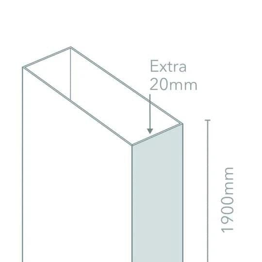 Merlyn Merlyn IQ 20mm Extension Profile for Side Panels