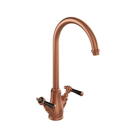Vado Kitchen Tap Brushed Bronze/Black Booth & Co. Axbridge Mono Kitchen Mixer Tap with Lever Handles