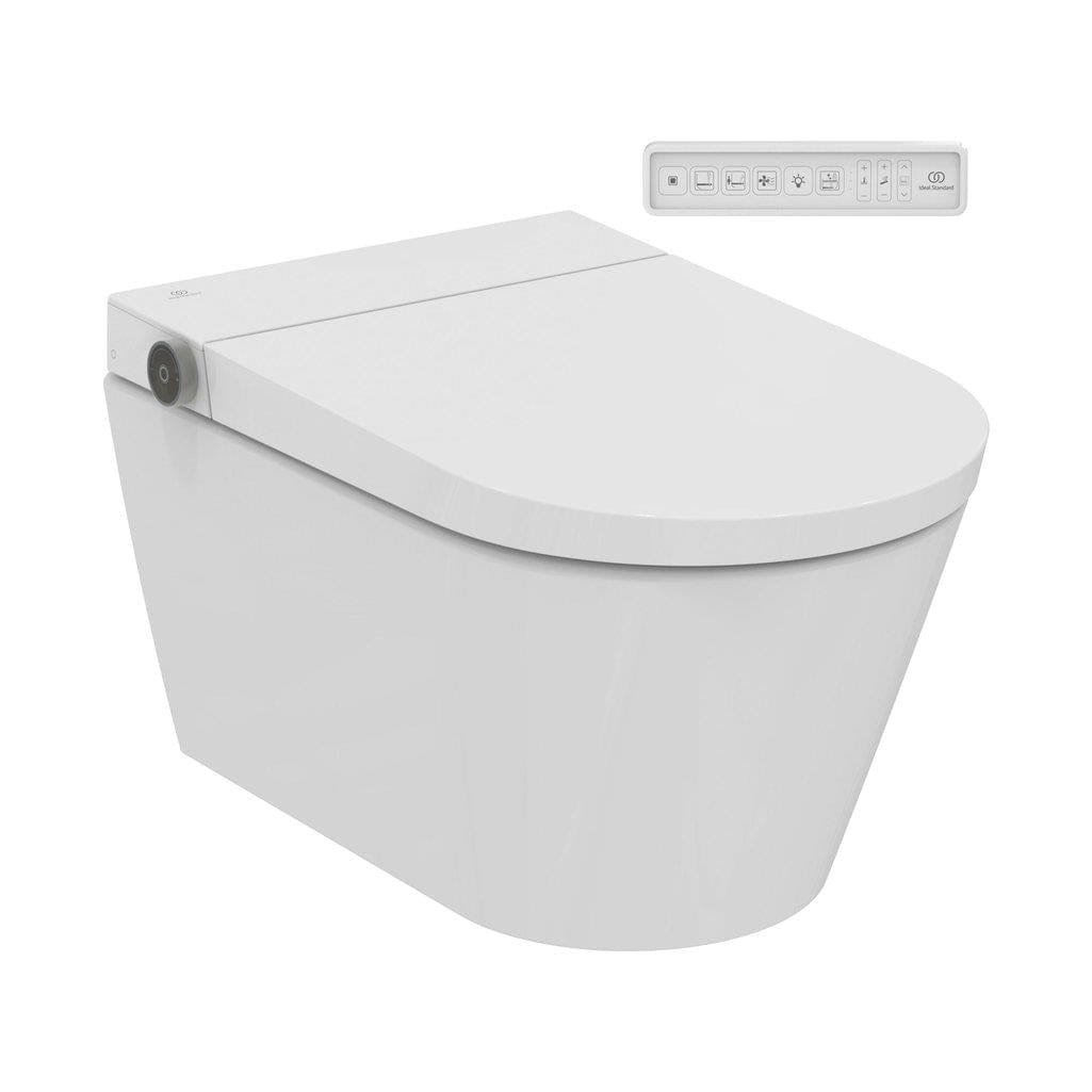Ideal Standard Smart Toilet Ideal Standard i.life E Wall Hung Electronic Smart Toilet and Soft Close Seat