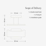 Villeroy & Boch Robe Hook Villeroy & Boch Elements - Striking Double Towel Hook