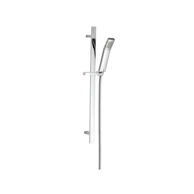 Imex Shower Riser Rail Imex Str8 Riser Rail Kit With Square Handset and Hose in Chrome