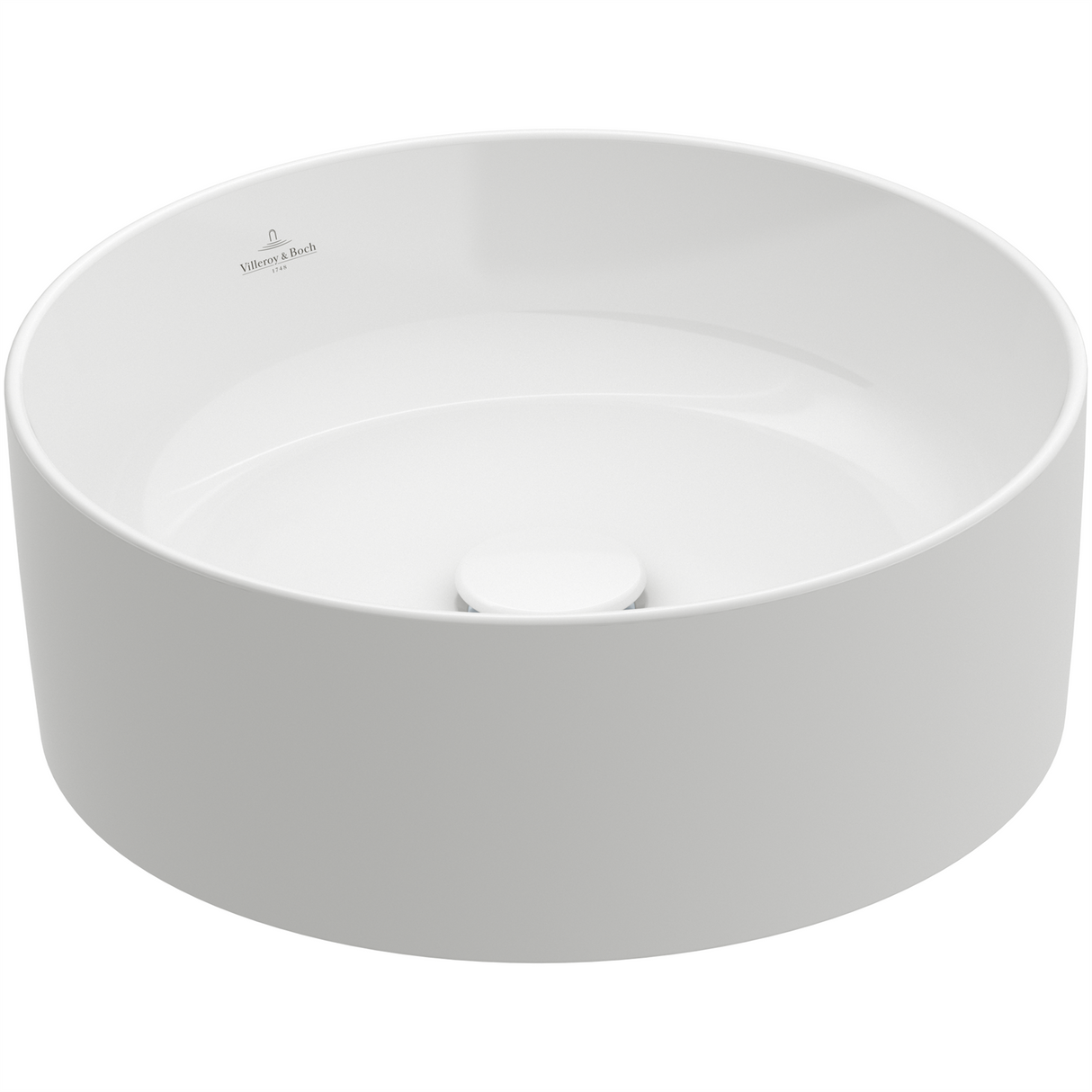 Villeroy & Boch Collaro 400mm Round Countertop Basin in White Alpin