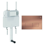 Crosswater Concealed Cistern MPRO Steel Plate in Brushed Bronze Crosswater Dual Flush Slimline Concealed Cistern Set with Flush Plate  - 508 x 80 x  550mm