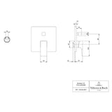 Villeroy & Boch Concealed Shower Valve Villeroy & Boch Subway 3.0 2-Outlet Single Lever Trim Set Mixer