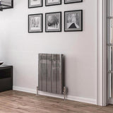 Eastbrook Panel Radiator 600 x 470 / Dual Fuel Eastbrook Peretti Straight Horizontal Aluminum Radiator in Polished Aluminum