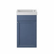 Heritage Cloakroom Vanity Unit Maritime Blue Heritage Caversham 400mm Wall Hung Cloakroom Vanity Unit, Basin, Waste and Handle Bundle