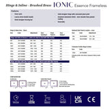 Merlyn Ionic Essence Frameless Hinged Shower Door and Inline Panel