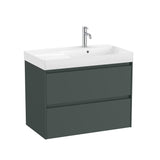 Roca Ona 800mm Wall Mounted Two Drawer Vanity Unit with Basin