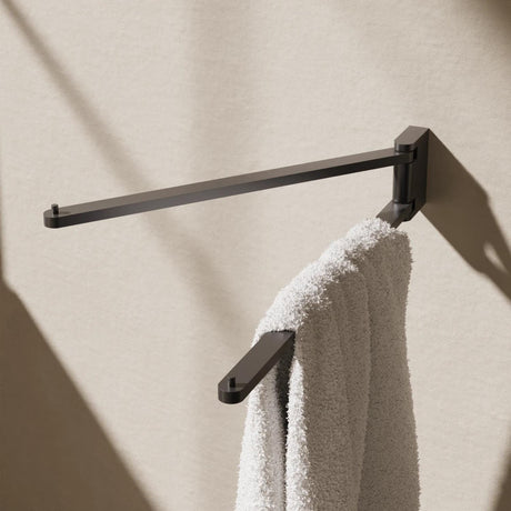 Crosswater Towel Rails and Rings Matt Black Crosswater MPRO Double Swivel Towel Rail