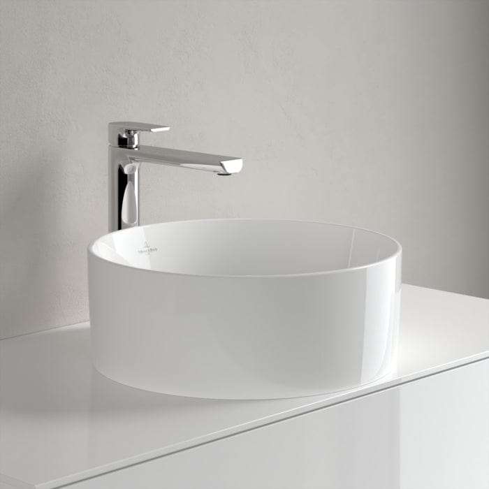 Villeroy & Boch Countertop Basin Villeroy & Boch Collaro 400mm Round Countertop Basin in White Alpin