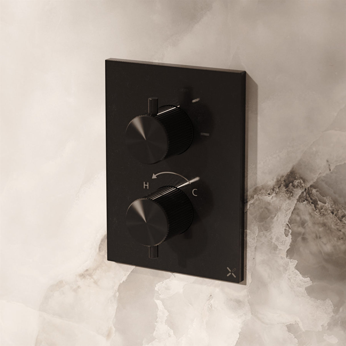 Crosswater Concealed Shower Valve Stainless Slate Crosswater 3ONE6 Lever Crossbox 2 Outlet Multi-Flow Trimset