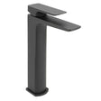 Sagittarius Tall Basin Tap Black Sagittarius Ravenna Tall Basin Mixer Tap with Sprung Waste
