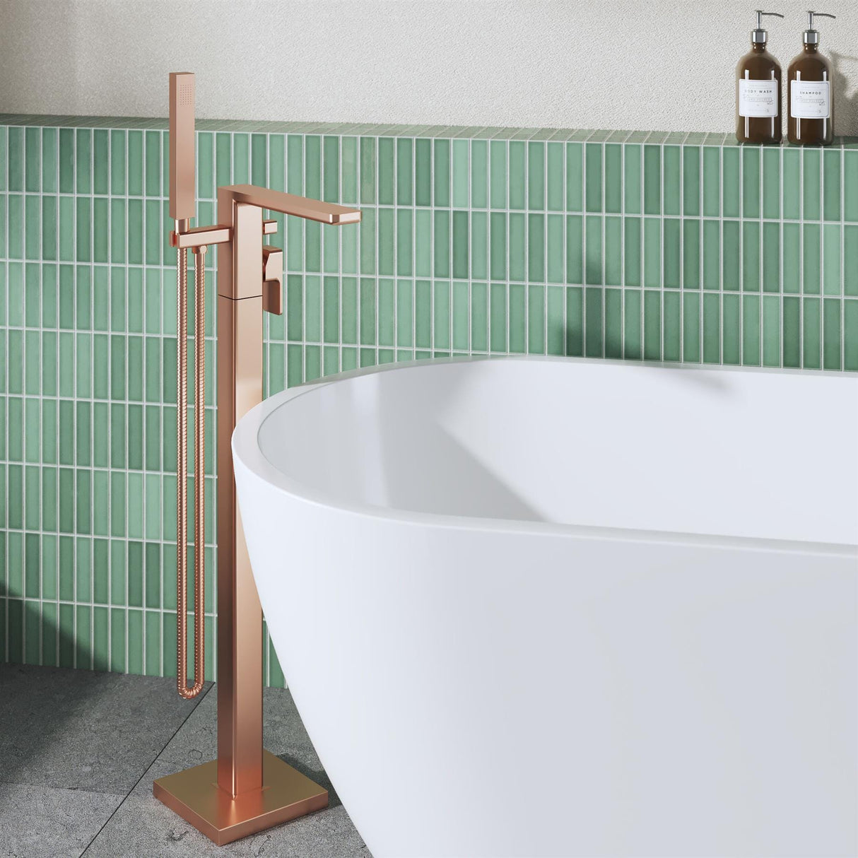 Aquarius Bathrooms Freestanding Bath Filler Aquarius Tetra Freestanding Bath Mixer Tap with Pencil Shower Handset