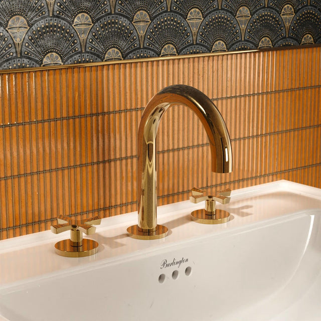 Burlington 3 Tap Hole Basin Set Gold Burlington Riviera 3 Hole Basin Mixer Tap