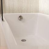 Crosswater Bath Waste Crosswater Waterdrop Shaped Bath Waste with Overflow in Chrome