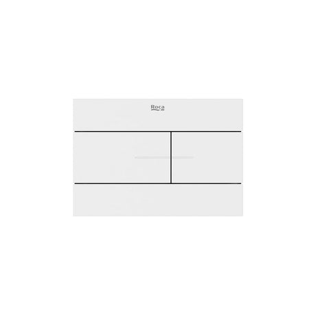 Roca Flush Plate Matt White Roca Duplo-S Flush Plate with Square Buttons