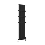 Eastbrook Panel Radiator Eastbrook Peretti Straight Vertical Aluminium Radiator in Matt Black