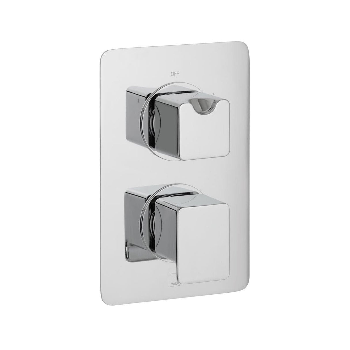 Vado Concealed Shower Valve Vado Phase 2 Outlet, 2 Handle Vertical Thermostatic Shower Valve in Chrome