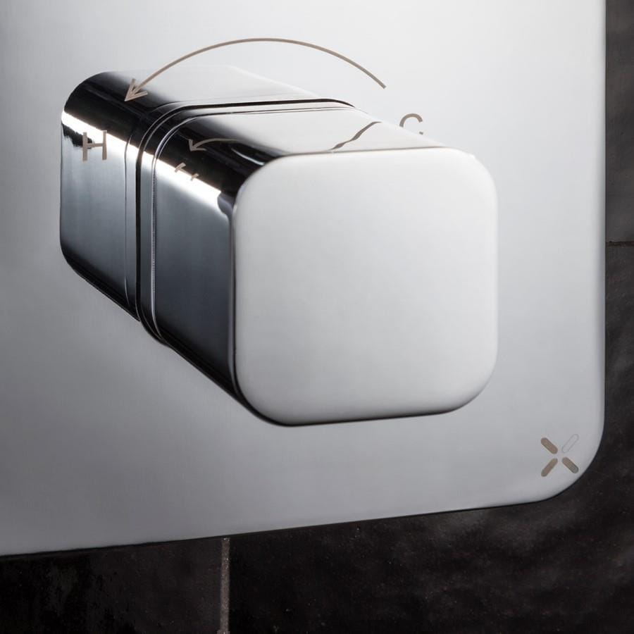 Crosswater Concealed Shower Valve Crosswater Glide II Crossbox 2 Outlet Multi-Flow Trimset in Chrome