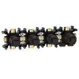 Roca Concealed Shower Set Roca T-Multi Switch Thermostatic Concealed Shower Valve with Rainshower Head, Shower Handset and  Overflow Bath Filler