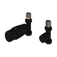 Eastbrook Radiator Valve Matt Black Eastbrook Darlington Straight Thermostatic Radiator Valve with Lockshield (Pair)