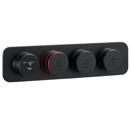 TED Concealed Shower Valve Matt Black TED Venn 3 Outlet Concealed Digital Shower Valve