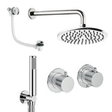 UK Bathroom Store Concealed Shower Set Crosswater Module Shower Set 6 - 3 Outlet with Overhead Shower, Handset and Overflow Bath Filler