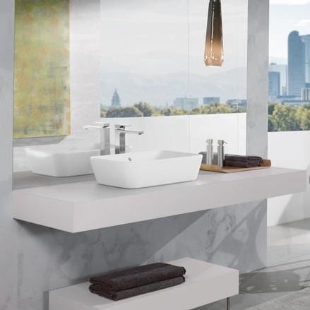 Villeroy & Boch Countertop Basin Villeroy & Boch Architectura Rectangular 600mm Countertop Basin (with Overflow) in Alpin White