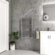 Eastbrook Ladder Rail 800 x 500 / Central Heating Eastbrook Wendover Straight Vertical Heated Towel Rail in Polished Stainless Steel