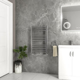 Eastbrook Ladder Rail 800 x 500 / Central Heating Eastbrook Wendover Straight Vertical Heated Towel Rail in Polished Stainless Steel