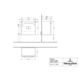 Villeroy & Boch Wall Mounted Vanity Unit Villeroy & Boch Avento Wall Hung Vanity Unit 530mm One Door with Basin