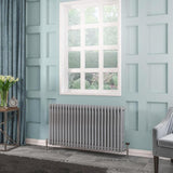 Eastbrook Column Radiator 600 x 1148 / Dual Fuel Eastbrook Rivassa Traditional 3 Column Radiator in Chrome Effect