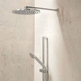 Vado Fixed Shower Head Vado Arrondi 250mm Round Shower Head with Wall Mounted Shower Arm in Chrome