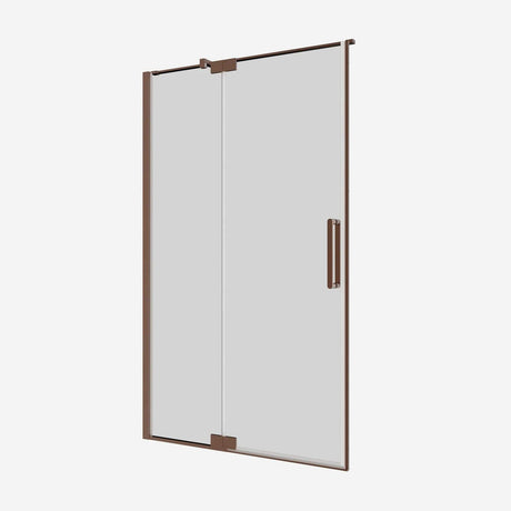 Crosswater Pivot Shower Door Crosswater Optix 10 Pivot Door with Inline Panel 1200mm in Brushed Bronze