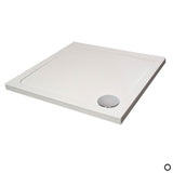 Aquarius Bathrooms Square Shower Tray 800x800mm Aquarius Urbano Square 45mm Stone Resin Shower Tray in White